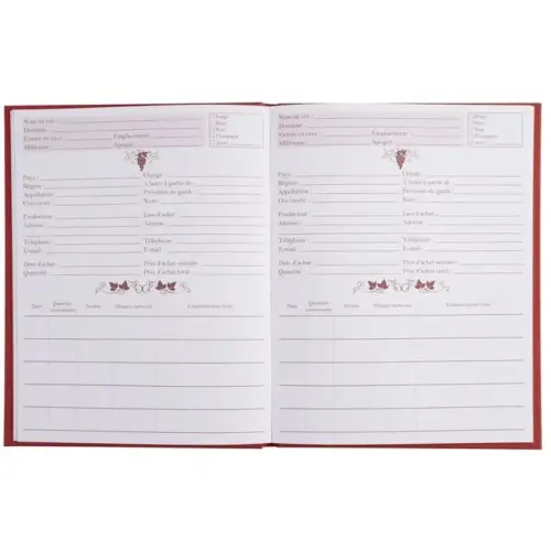 Livre de cave - 22 x 17 cm - 96 pages - Rouge - Exacompta