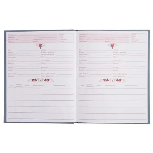 LIVRE DE CAVE.220X170.96 PAGES GRIS 