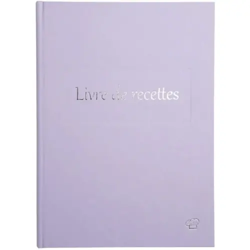 LIVRE DE RECETTES 220X170 96 P LILAS