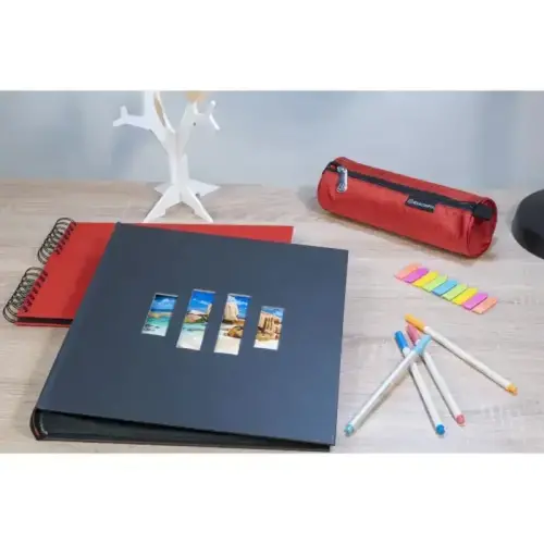 Album photo livre Milano - 29 x 32 cm - 60 pages noires - Noir - Exacompta