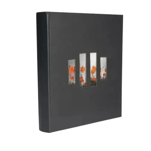 Album photo livre Milano - 29 x 32 cm - 60 pages noires - Noir - Exacompta