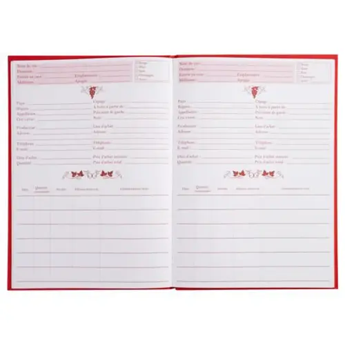 Livre de cave - A4 - 96 pages - Rouge - Exacompta
