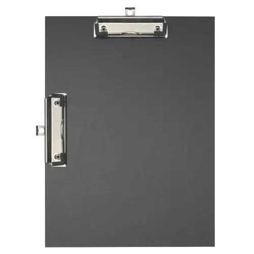 Porte-bloc double clips papier A4 noir