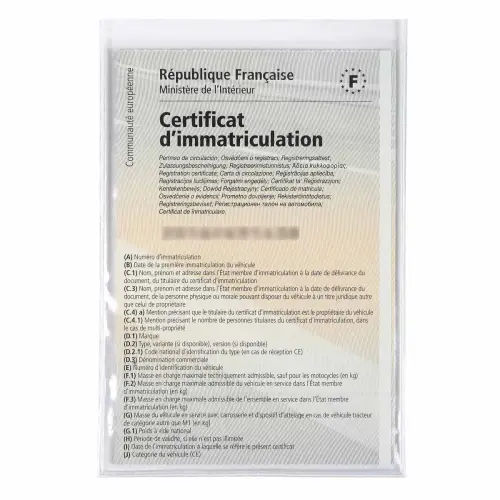 Etui de Protection PVC Documents voiture