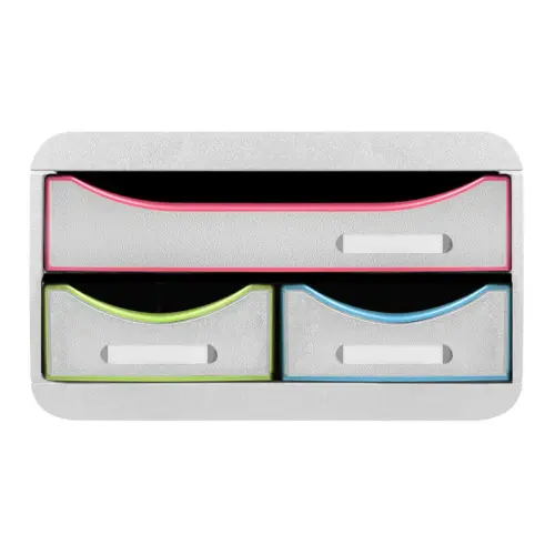 SMALL-BOX MINI 3 tiroirs blanc/arlequin/ - Exacompta