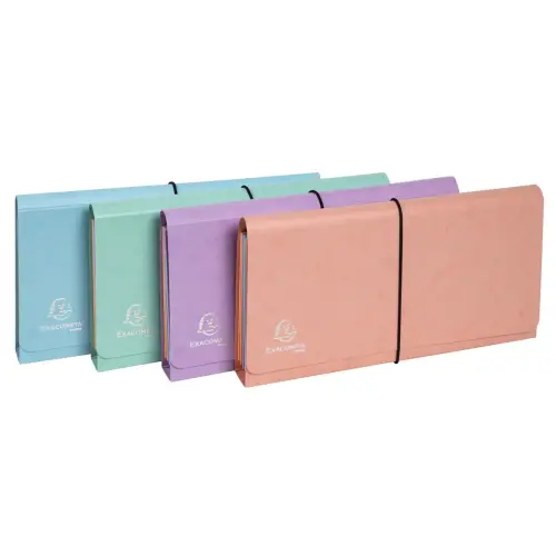 Trieur Pocket 6 compartiments 26 x 13 cm Aquarel - Couleurs assorties - Exacompta