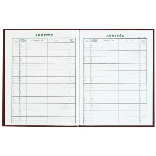 Registre Courrier arriv&eacute;e - 32 x 24 cm - 160 pages - Exacompta 