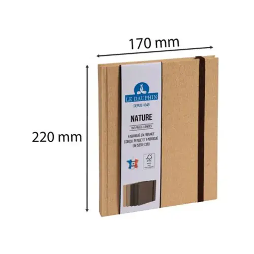 REG NATURE 220x170. 192P LIGNE BEIGE FSC®