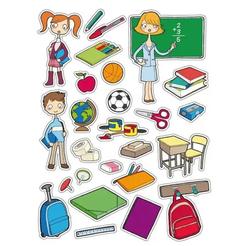 Gommettes thématiques L’École 3 feuilles - Apli