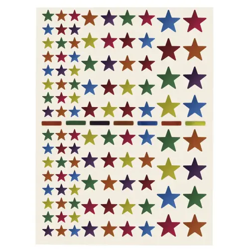 Gommettes étoiles métallisées couleurs assorties 6 feuilles - Apli