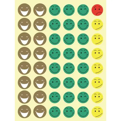 Gommettes Sourire 12 feuilles - Apli