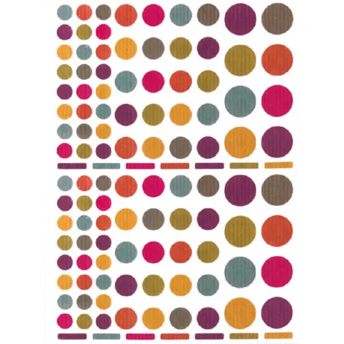 Gommettes nature kraft couleurs assorties 6 feuilles - Apli 