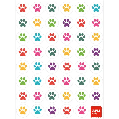 Gommettes empreintes de chat - 288 unités - Apli