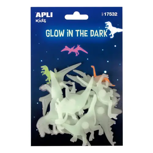 Stickers dinosaures luminescents - 9 unit&eacute;s - Apli 
