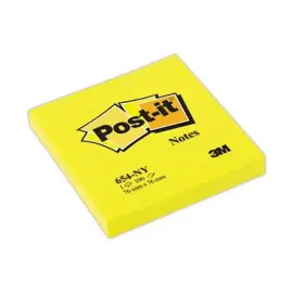 NEON POST-IT MEMO 76X76 JAUNE 