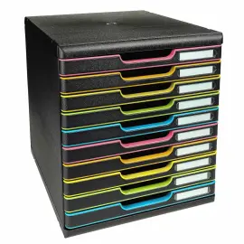 Module de classement A4+ - 10 tiroirs - Coloris assortis - Exacompta 