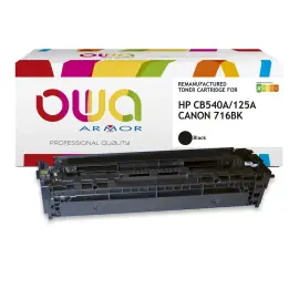 Toner &eacute;q. CANON 716BK, HP CB540A - Noir - OWA 