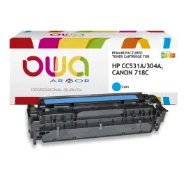 Toner &eacute;q. CANON 718C, HP CC531A - Cyan - OWA 