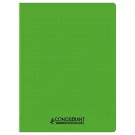 Cahier polypropyl&egrave;ne piq&ucirc;re Sey&egrave;s - A4+ 90g - 96 pages - Vert - Conqu&eacute;rant 
