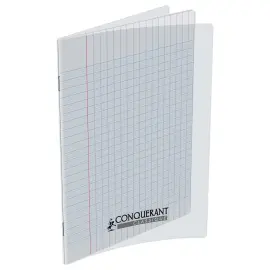 Cahier polypropyl&egrave;ne piq&ucirc;re Sey&egrave;s - A5+ 90g - 48 pages - Incolore - Conqu&eacute;rant 