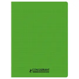 Cahier polypropyl&egrave;ne piq&ucirc;re Sey&egrave;s - A4+ 90g - 48 pages - Vert - Conqu&eacute;rant 