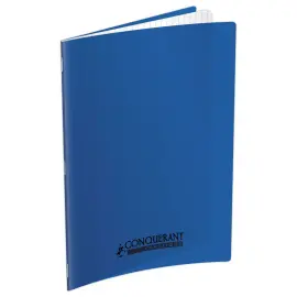 Cahier polypropyl&egrave;ne piq&ucirc;re Sey&egrave;s - A4 90g - 48 pages - Bleu - Conqu&eacute;rant 