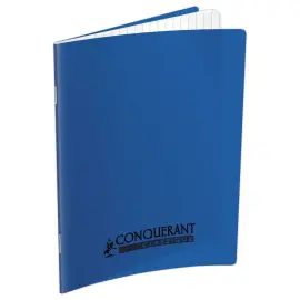 Cahier polypropyl&egrave;ne piq&ucirc;re Sey&egrave;s - A5+ 90g - 48 pages - Bleu - Conqu&eacute;rant 