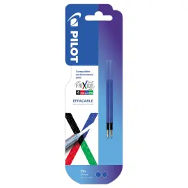 2 Recharges 4 couleurs Frixion - Encre bleue - PILOT 