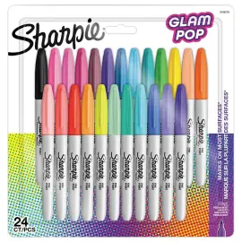 24 Marqueurs permanents FINE - Pointe conique 0.9mm - SHARPIE 