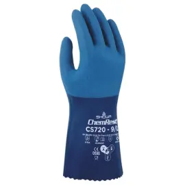 10 Gants protection chimique showa cs720 nitrile bleu taille xxl 