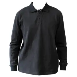 POLO NOIR MANCHES LONGUES HOMME TAILLE XL 