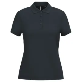 Polo femme - Manches courtes - Taille S - Marine 