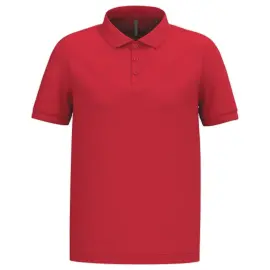 Polo homme - Manches courtes - Taille L - Rouge 