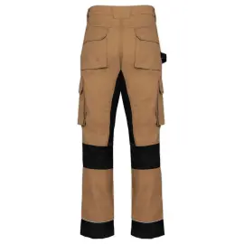 Pantalon de travail homme - Taille 52 - Camel et noir 