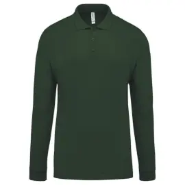 Polo homme - Manches longues - Taille M - Forest green 