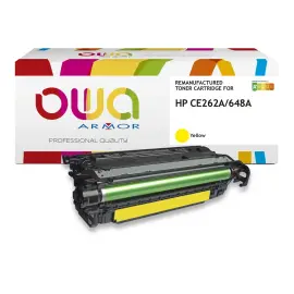 Toner &eacute;q. HP CE262A - Jaune - OWA 