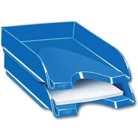 Corbeille &agrave; courrier Pro Gloss - Bleu - CEP 