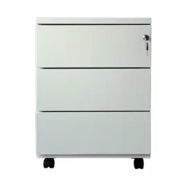 Caisson m&eacute;tallique mobile - 3 tiroirs - Gris clair - VINCO INDUSTRIES 