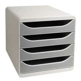 Bloc de classement 4 tiroirs Big Box - Gris - EXACOMPTA 