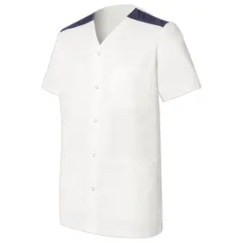 TUNIQUE M&Eacute;DICALE MANCHES COURTES F VALENTINE HASSON&ndash;BLANC MARINE&ndash;T.0 