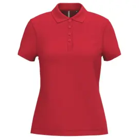 Polo femme - Manches courtes - Taille XXL - Rouge 