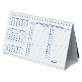 Calendrier de bureau spiral&eacute; 21 x12.5 cm -janvier d&eacute;cembre - Janvier &agrave; d&eacute;cembre - BREPOLS 