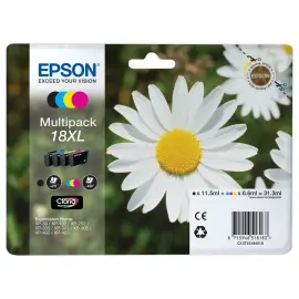 4 Cartouches EPSON T1816 4 couleurs noircyan magenta jaune 