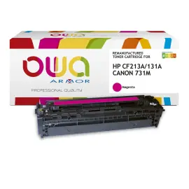 Toner &eacute;q. CANON 731M, HP CF213A - Magenta - OWA 