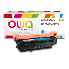 Toner &eacute;q. HP CE401A - Cyan - OWA 