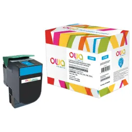 Toner &eacute;q. LEXMARK C540H1CG, LEXMARK C540H2CG - Cyan - OWA 