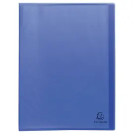 Prot&egrave;ge-documents plastique recycl&eacute; - 100 vues - Bleu - EXACOMPTA 