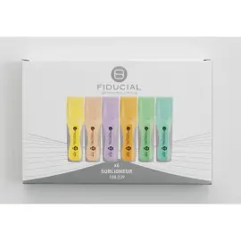 6 Surligneurs - Coloris pastels 
