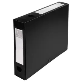 Boite de classement &agrave; pression - Dos 60mm - A4 - Noir - EXACOMPTA 