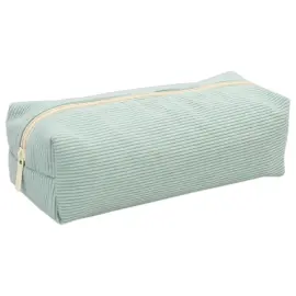 Trousse rectangulaire - Velours vert clair - Sign 